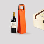 Saco de embalagem de garrafa de vinho de couro falso de alta qualidade, saco de embalagem de garrafa de vinho reutilizável clássico exclusivo, sacola de presente