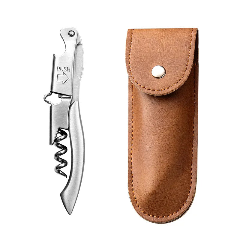 Abridor De Garrafa De Vinho com Cabo De Madeira, Saca-rolhas, Aço Inoxidável, Chave, Cerveja, Cortador De Folha, Garçons, Faca, Saca-rolhas, Restaurante