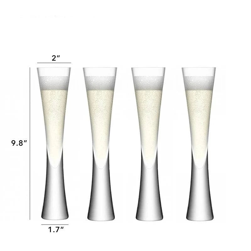 Copos de champanhe sem alças, copos transparentes com glitter, bolha de vinho, tulipa, coquetel para bar, festa, presente, casamento, copos de vinho espumantes