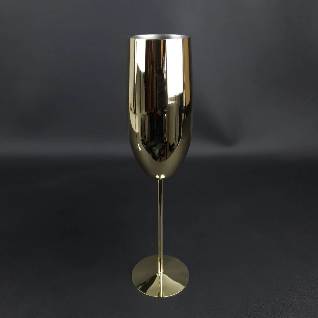 Taças de Champanhe em Aço Inoxidável