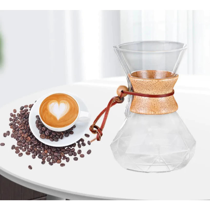 Chemex Cafeteira Manual de Vidro Clássica para Café Gourmet - Casa Terroir
