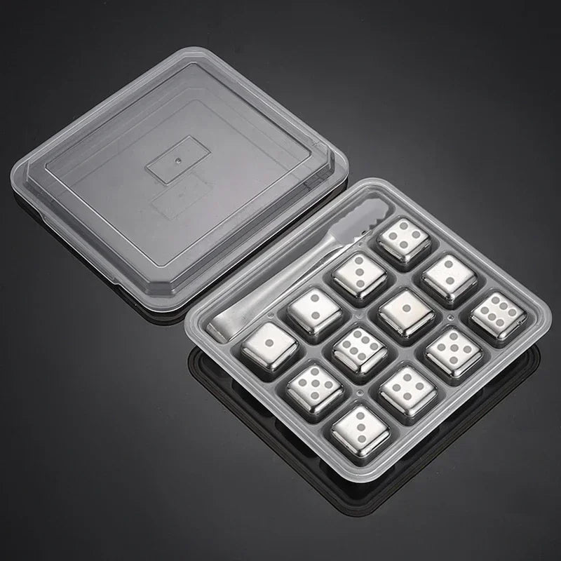 Pedras de uísque reutilizáveis, cubos de gelo de aço inoxidável, refrigerador de vinho de congelamento rápido, pelotas de metal de qualidade alimentar, acessórios de bar refrigerador de cerveja