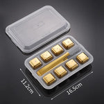 Pedras de uísque reutilizáveis, cubos de gelo de aço inoxidável, refrigerador de vinho de congelamento rápido, pelotas de metal de qualidade alimentar, acessórios de bar refrigerador de cerveja