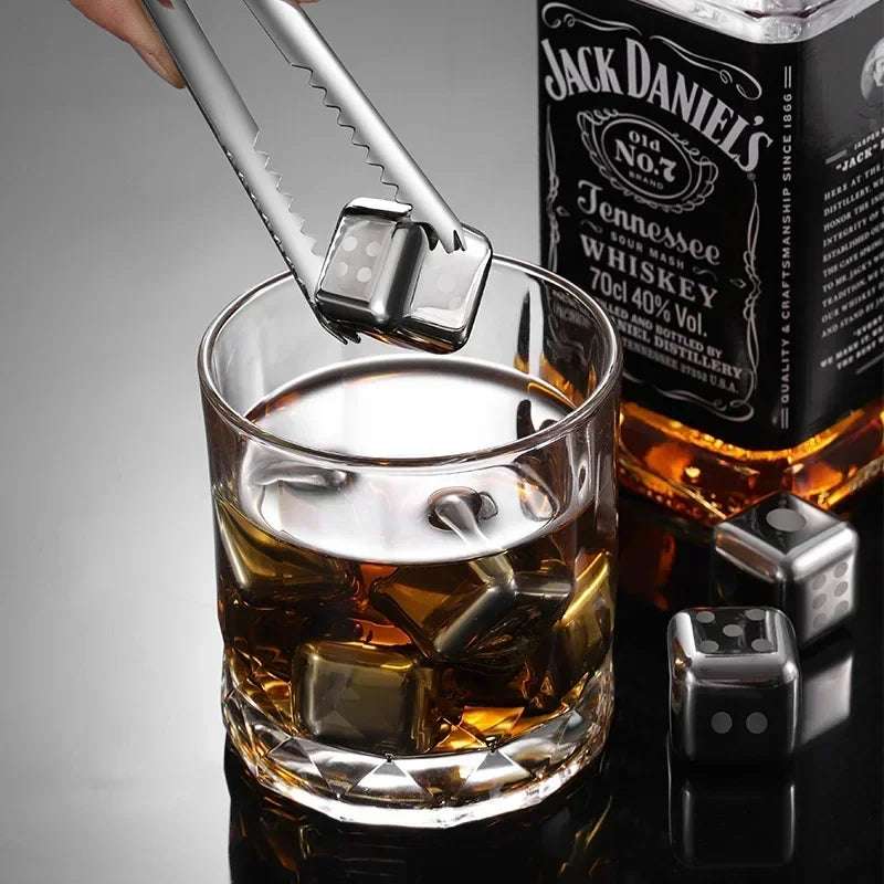 Pedras de uísque reutilizáveis, cubos de gelo de aço inoxidável, refrigerador de vinho de congelamento rápido, pelotas de metal de qualidade alimentar, acessórios de bar refrigerador de cerveja