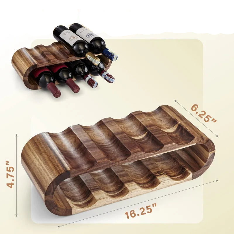 Madeira maciça dupla camada cremalheira do vinho, cremalheira do vinho tinto, cremalheira de exposição da garrafa, restaurante bar mesa, ornamentos estilo europeu