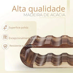 Madeira maciça dupla camada cremalheira do vinho, cremalheira do vinho tinto, cremalheira de exposição da garrafa, restaurante bar mesa, ornamentos estilo europeu