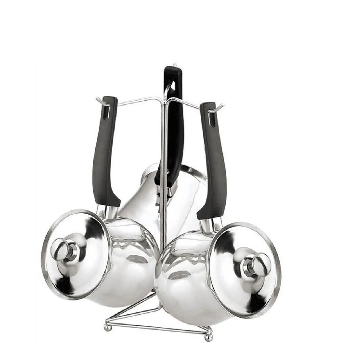 Pote de café turco de aço inoxidável, cabo longo, jarro de derretimento de manteiga de chocolate, acessórios de cozinha para barista, pote portátil para acampamento