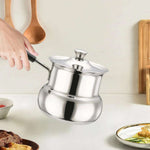 Pote de café turco de aço inoxidável, cabo longo, jarro de derretimento de manteiga de chocolate, acessórios de cozinha para barista, pote portátil para acampamento