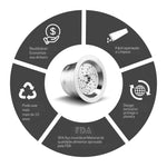 Reutilizáveis Filtros De Café De Aço Inoxidável, Filtros De Café para K-fee Tchibo Cafissimo, Máquina De Café, Recarregáveis Cafe Cápsula Pod Tamper