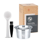 Reutilizáveis Filtros De Café De Aço Inoxidável, Filtros De Café para K-fee Tchibo Cafissimo, Máquina De Café, Recarregáveis Cafe Cápsula Pod Tamper