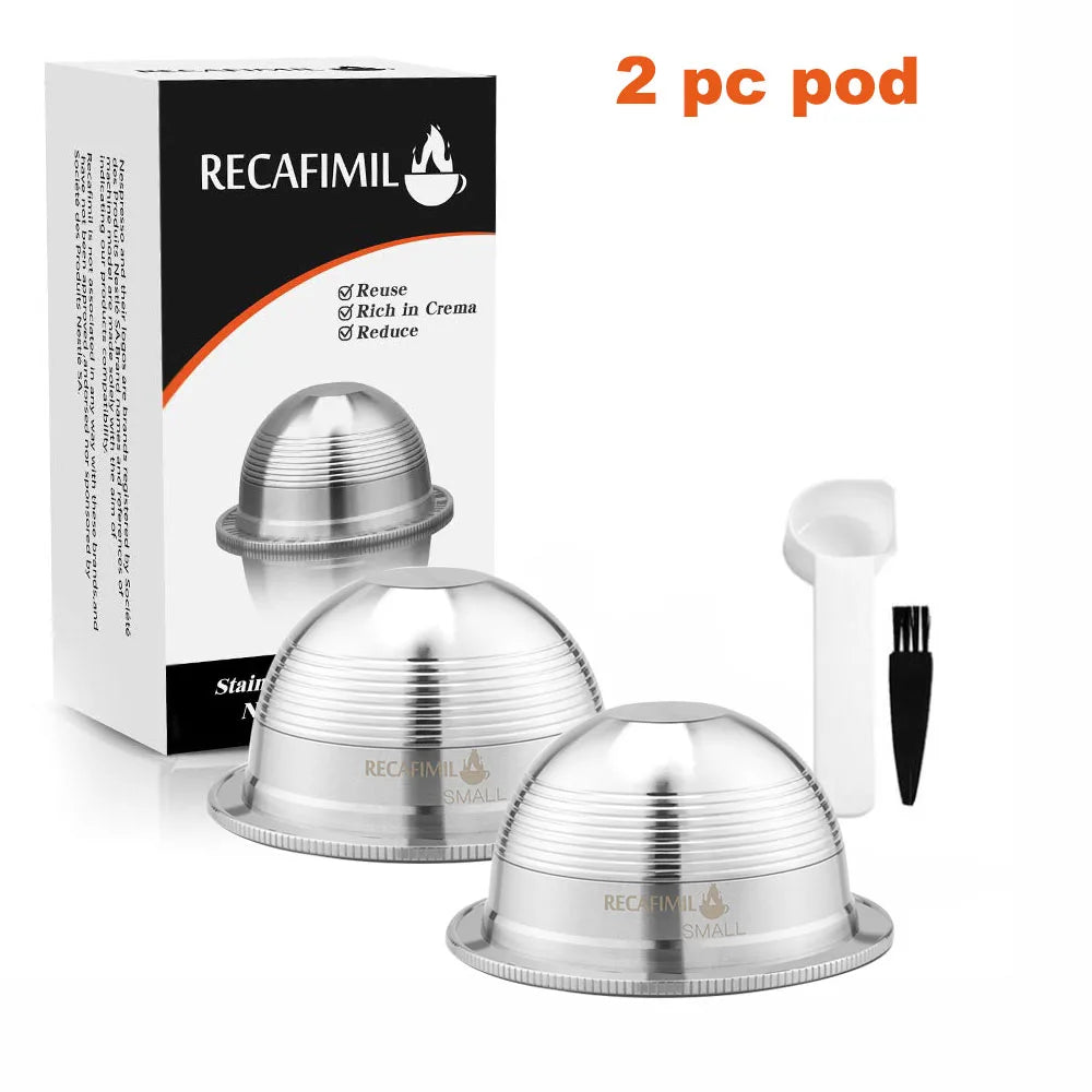 ICafilas-Reutilizáveis Vertuo Café Cápsula para Nespresso, Aço Inoxidável, Máquina de Café Vertuoline, G1