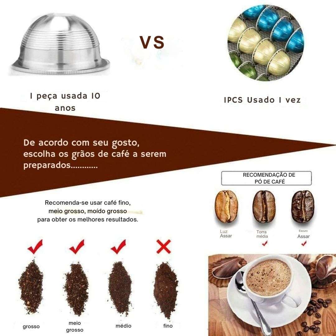 ICafilas-Reutilizáveis Vertuo Café Cápsula para Nespresso, Aço Inoxidável, Máquina de Café Vertuoline, G1