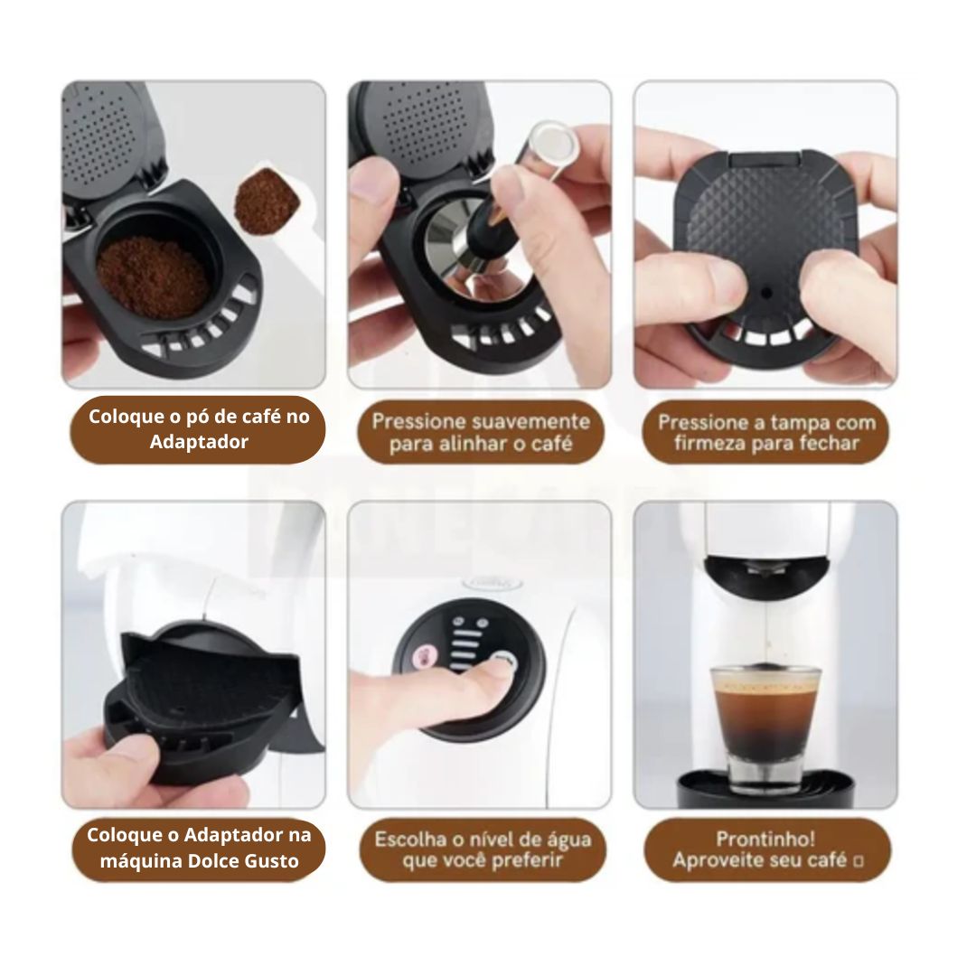 Adaptador café reutilizável para cápsula Genio S, Dolce Gusto, Piccolo Machine Acessórios