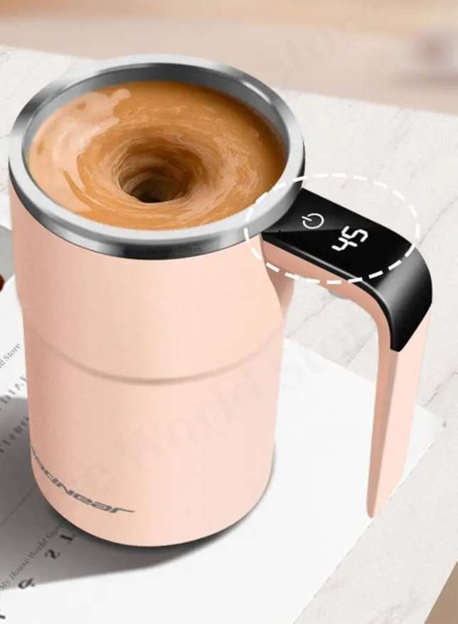 Copo de agitação automática, Recarregável, Café Portátil, Agitação Elétrica, Misturador de Aço Inoxidável, Girando Magnético, Auto Agitando Canecas