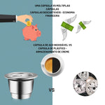 Cápsula recarregável de aço inoxidável do café do copo reusável das cápsulas do café do nespresso que reenche o coffeeware do filtro