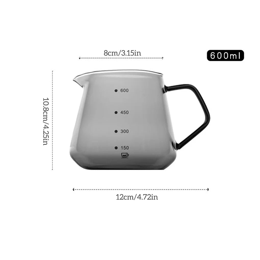 Servidor de café de vidro 600ml, reutilizável, chá gelado, bebida, gotejamento, pote de acampamento doméstico, acessórios para bebidas