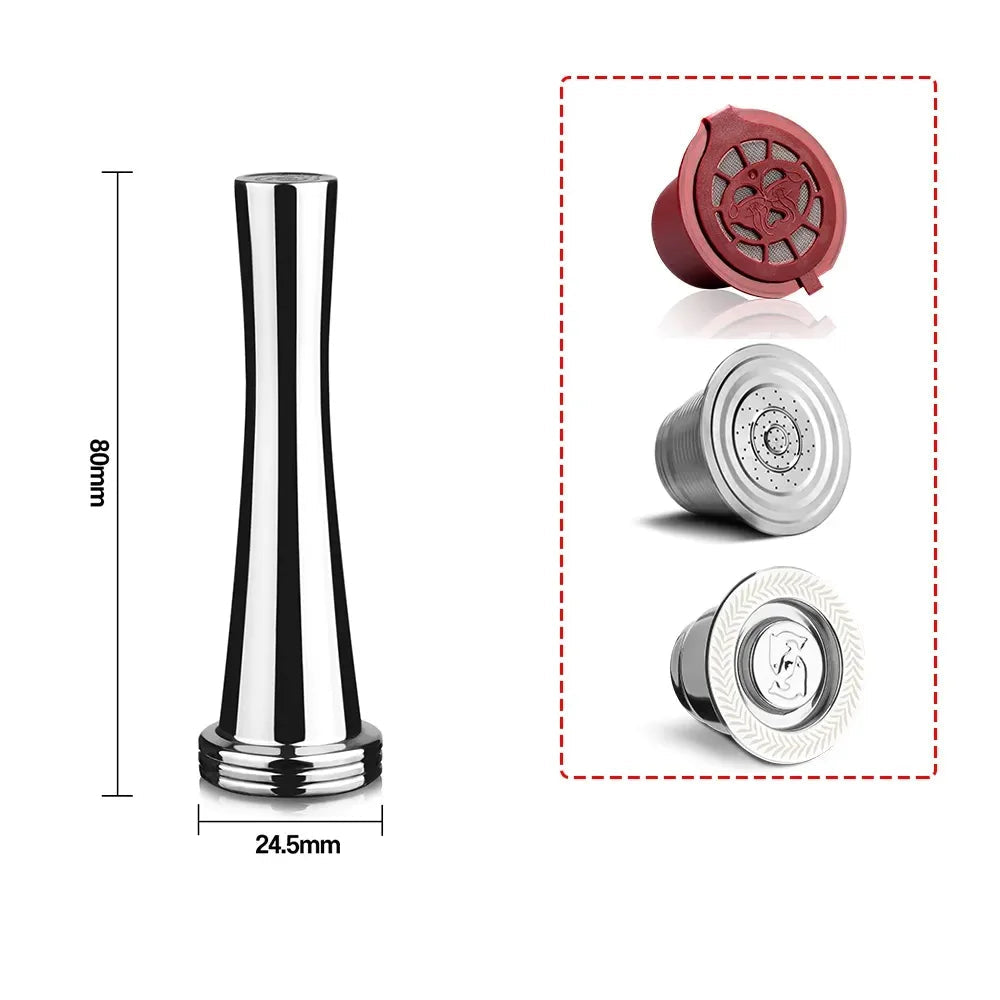 304 Aço Inoxidável Coffee Pod Tamper, Pressão do Martelo do Pó, Filtros portáteis para Dolce Gusto, Nespresso Tassimo