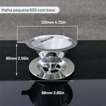 Suporte de filtro de aço inoxidável reutilizável, dupla camada, Despeje sobre cafés gotejamento malha, cesta de chá, café ferramentas, 304