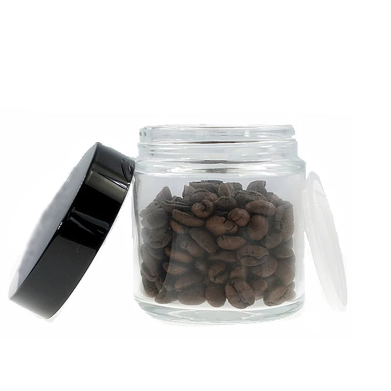 Portable Coffee Beans Tanque De Armazenamento, Moedor De Café, Recipiente Em Pó, Vidro Espessado, Seal Latas, Jarra Selada, 130ml