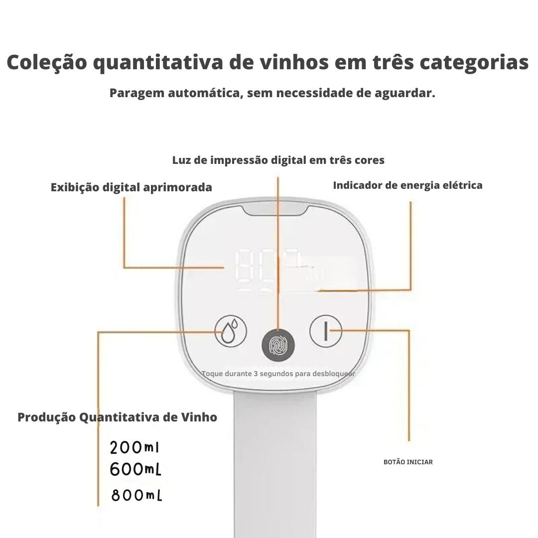Dispensador automático de álcool, profissional, dispensador de bomba de uísque de alta qualidade, bomba de licor, decantador de vinho ajustável e dobrável