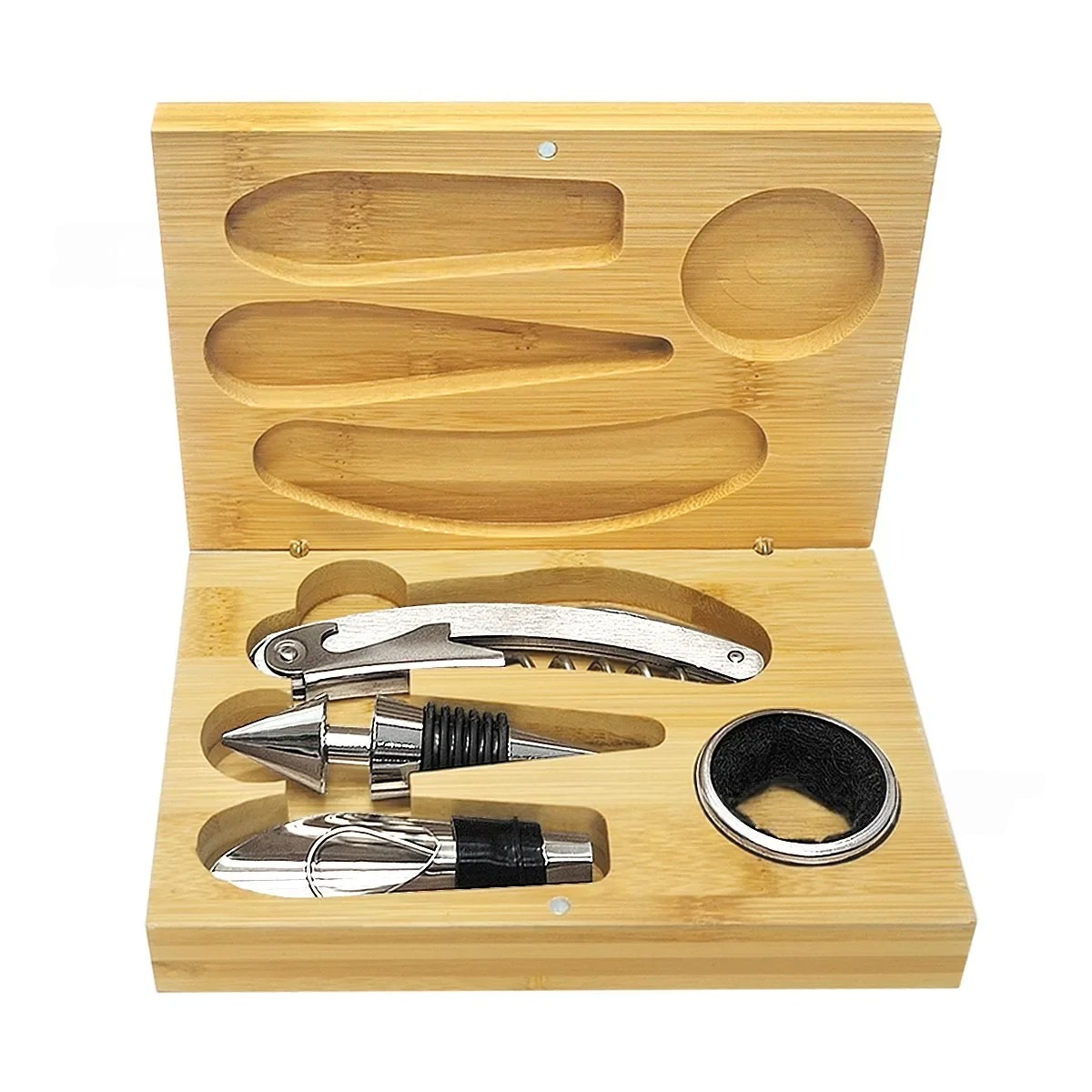 Conjunto Abridor De Garrafa De Vinho, Ferramenta De Vinho Tinto, Caixa De Bambu E Madeira, Gadgets De Cozinha, Acessórios Presente