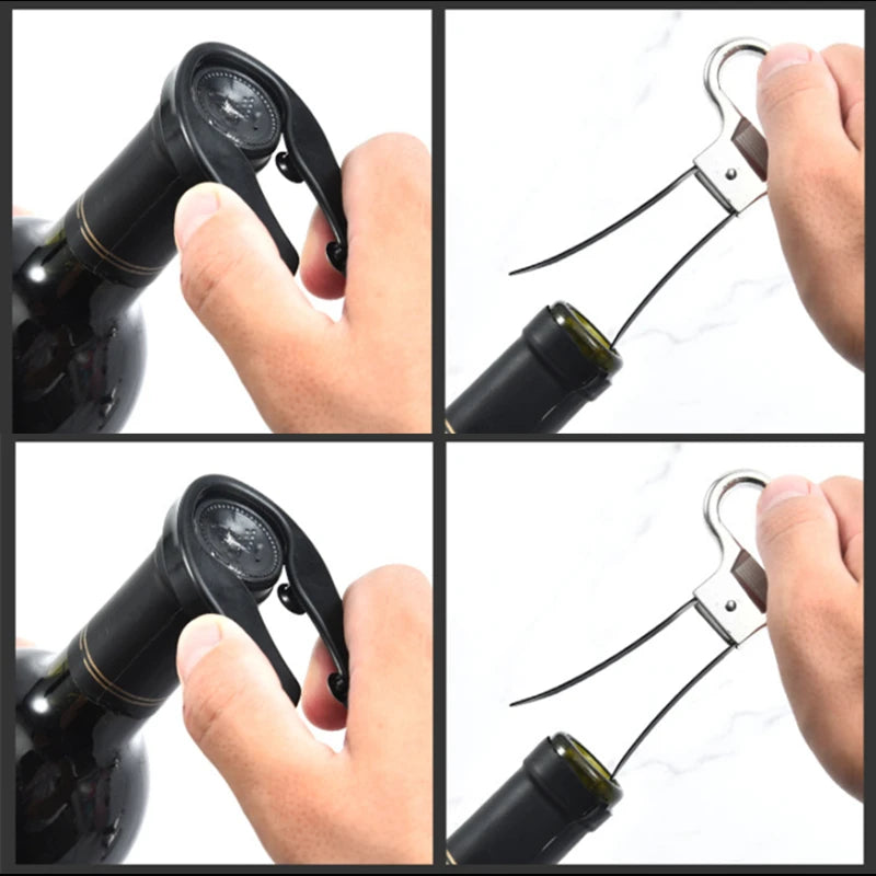 Abridor De Garrafa De Vinho Vintage, Extrator Profissional De Cortiça, Ah-So Two-Prong, Rolha De Champanhe, Removedor De Champanhe, Vermelho
