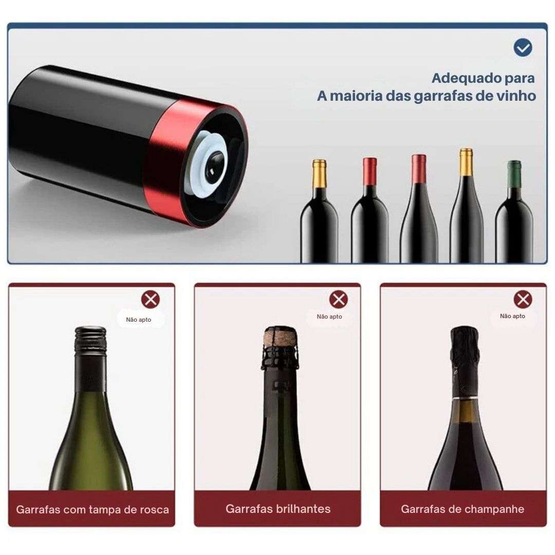 Vácuo elétrica vinho garrafa rolhas, rolhas reutilizáveis, conservador, vinho decorativo Saver, Plug