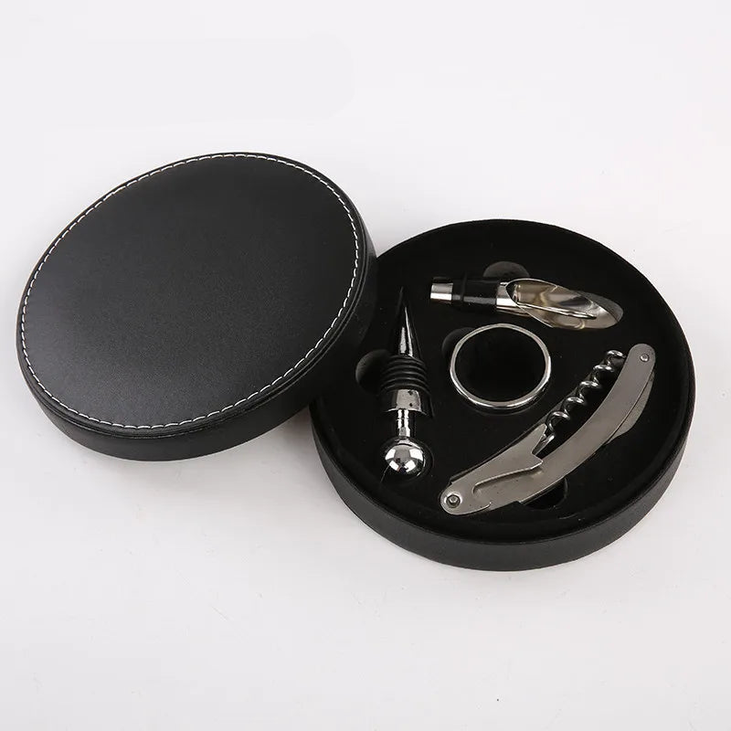 Abridor de garrafa de vinho tinto portátil, conjunto de parafusos de cortiça oring, pacote de presente de cavalo marinho, corte seguro, ferramentas de bar de cozinha, presente de casamento