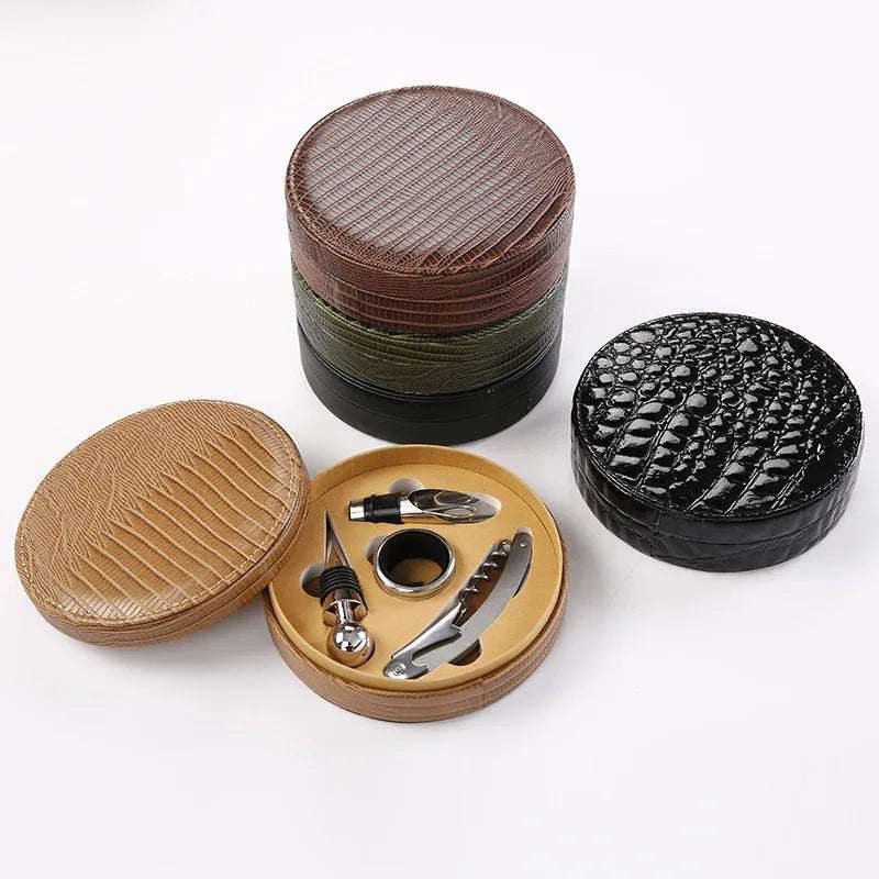 Abridor de garrafa de vinho tinto portátil, conjunto de parafusos de cortiça oring, pacote de presente de cavalo marinho, corte seguro, ferramentas de bar de cozinha, presente de casamento