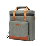 DENUONISS-Saco térmico do piquenique do couro à prova de vazamento, saco refrigerando do vinho, saco térmico portátil, saco do refrigerador do vintage, 100% Leakproof, novo, 2020