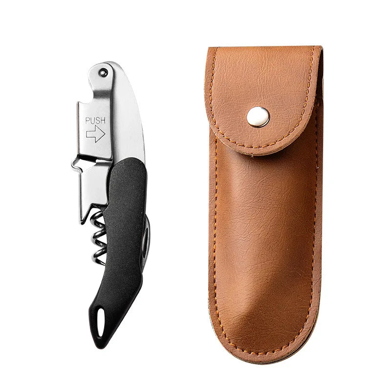 Abridor De Garrafa De Vinho com Cabo De Madeira, Saca-rolhas, Aço Inoxidável, Chave, Cerveja, Cortador De Folha, Garçons, Faca, Saca-rolhas, Restaurante