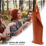 Saco de vinho elegante couro falso vinho tote transportadora com alça para festa saco protetor para garrafa de vinho elegante saco de embalagem