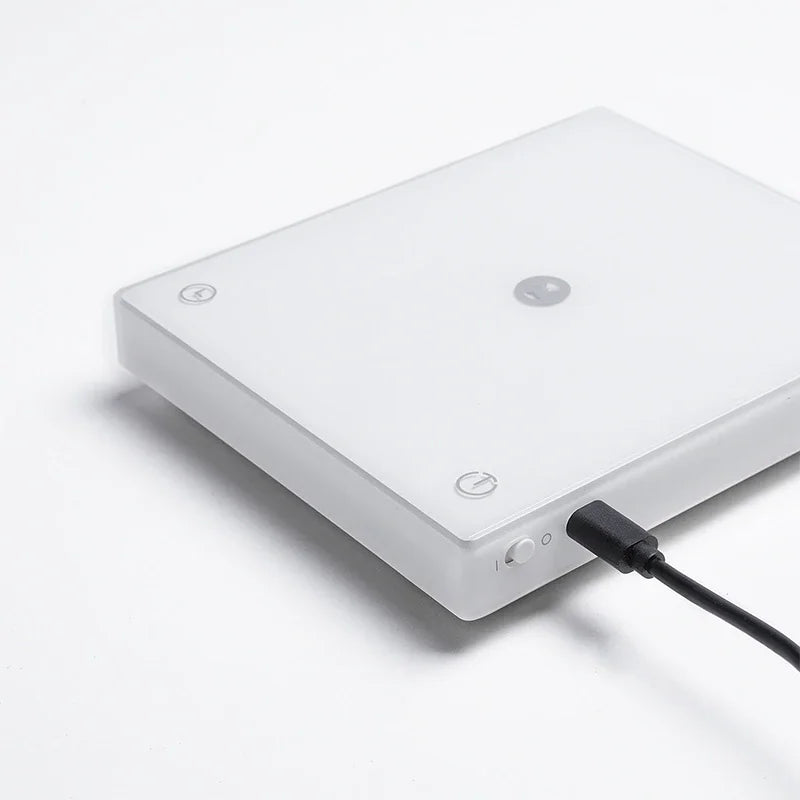 Timemore-Mini Balança de Cozinha Digital com USB, Espelho Preto, Basic Up, Café, Comida, Tempo, Peso Leve, Loja, Novo