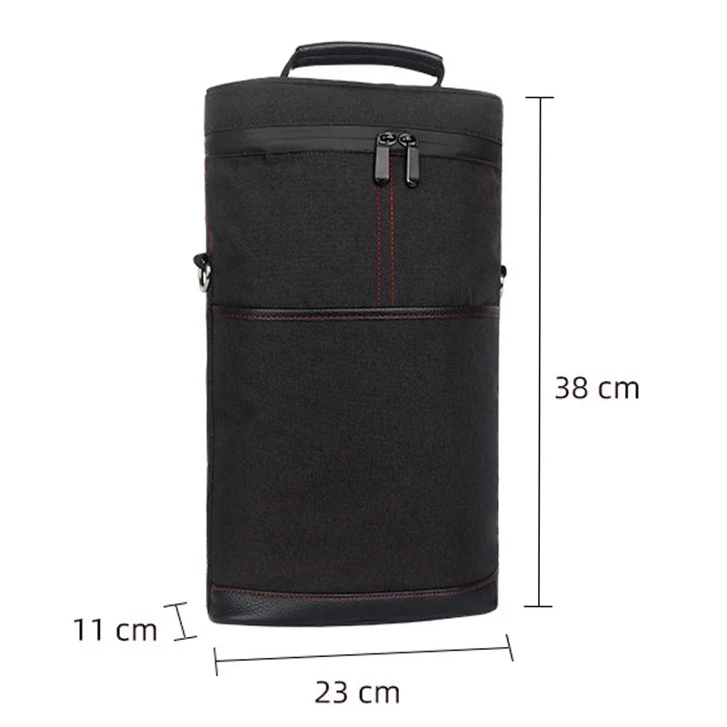 Bolsa térmica isolada para garrafa de vinho, alça de ombro ajustável térmica para piquenique ao ar livre, transportadora de viagem, sacola de vidro de vinho