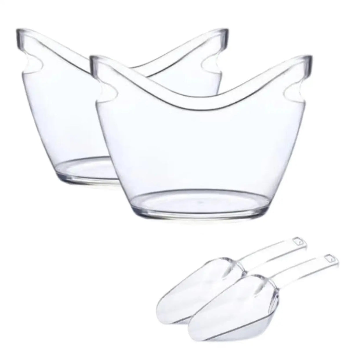 Plastic Ice Bucket para Champagne, uísque, vinho, cerveja Coolers, Chilling Bucket, Ice Cube Container para Bar, clube, festa, Home Gatherings, 4L