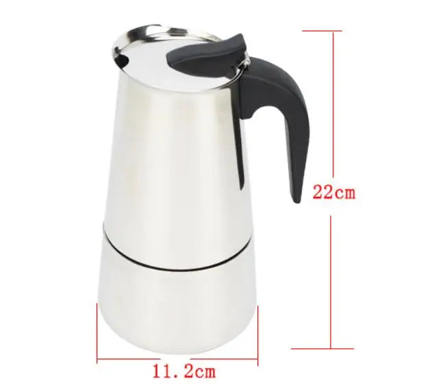 4/6/9 Xícaras Moka Pot Caffe Máquina De Espresso Copos De Café Latte Percoador Fogão Top Moka Cafeteira