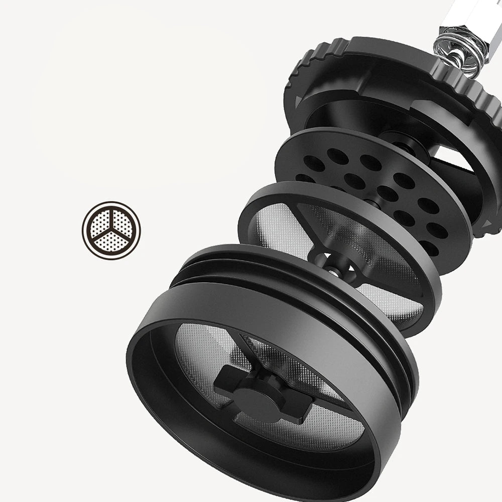 Cafeteira de viagem francesa portátil, Caneca isolada de chá em aço inoxidável, Cafeteira de parede dupla, 320ml