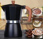 150ml 300ml Vintage Handle Madeira Espresso Maker Moka Pot Clássico Café Italiano Ferramentas Cozinha Café Acessórios