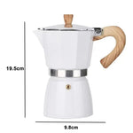 150ml 300ml Vintage Handle Madeira Espresso Maker Moka Pot Clássico Café Italiano Ferramentas Cozinha Café Acessórios