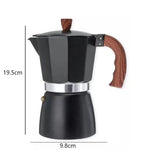150ml 300ml Vintage Handle Madeira Espresso Maker Moka Pot Clássico Café Italiano Ferramentas Cozinha Café Acessórios