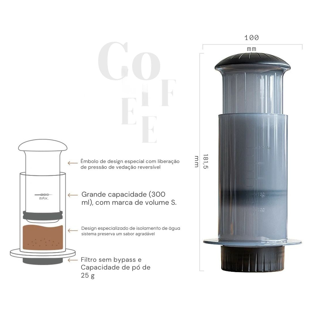 Máquina de café expresso, Papel de filtro, Portable Cafe French Press, CafeCoffee Pot para AeroPress, Barista Tool
