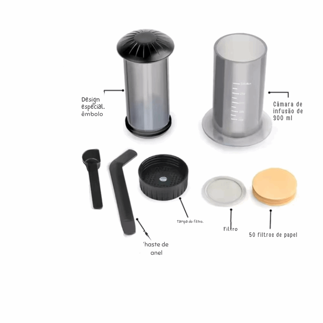 Máquina de café expresso, Papel de filtro, Portable Cafe French Press, CafeCoffee Pot para AeroPress, Barista Tool