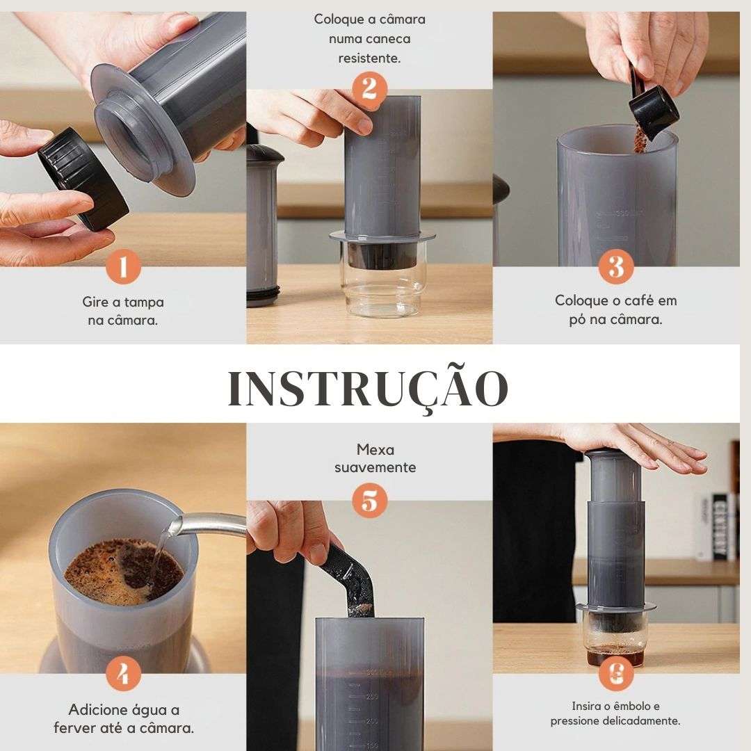 Máquina de café expresso, Papel de filtro, Portable Cafe French Press, CafeCoffee Pot para AeroPress, Barista Tool