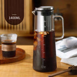Cold Brew Iced Coffee Maker, Infusor hermético de chá, Jarra De Vidro Com Filtro De Aço Inoxidável Removível, 1L 1.4L 2L