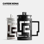CAFEDE KONAPrensa Francesa para Café e Chá, Cafeteira com Bule de Vidro, Malha de Alta Densidade, Aço Inoxidável, Resistente ao Calor, Cafede Kona