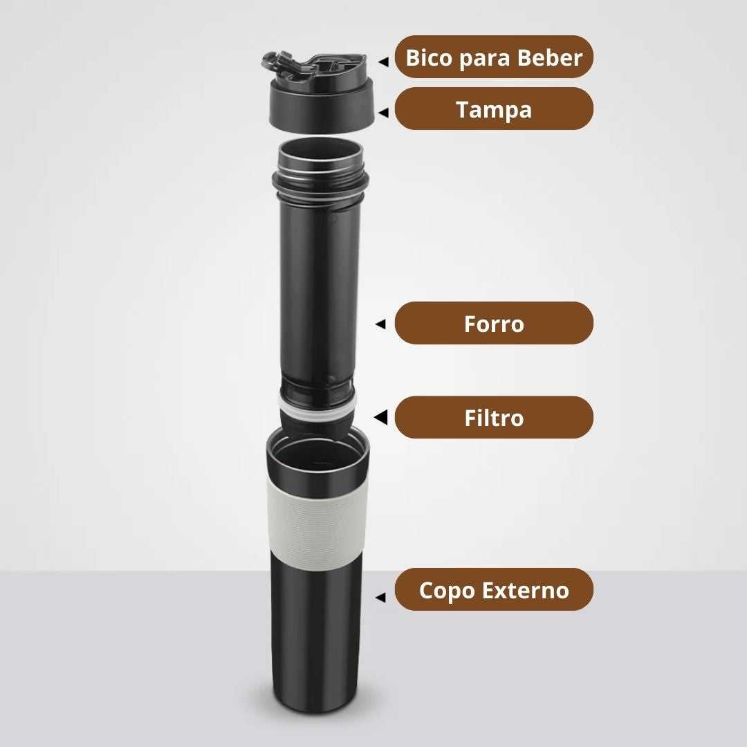 Prensa Francesa Portátil Isolada Cafeteira, Caneca De Viagem, Grupo Premium Será Melhor, Original, ICafilas