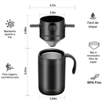 304 aço inoxidável portátil filtro de café gotejamento suporte de chá de café reutilizável caneca gotejador de café conjunto de xícara de chá pote coffeeware