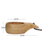 Caneca de Madeira Nórdica com Alça e Corda Suspensa - Casa Terroir