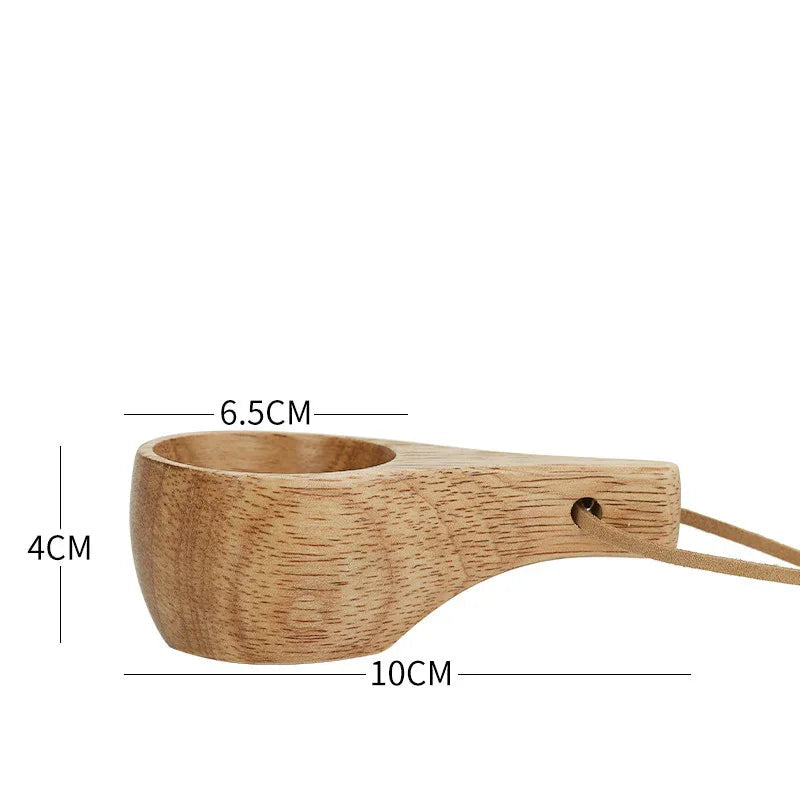 Caneca de Madeira Nórdica com Alça e Corda Suspensa - Casa Terroir