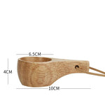 Caneca de Madeira Nórdica com Alça e Corda Suspensa - Casa Terroir